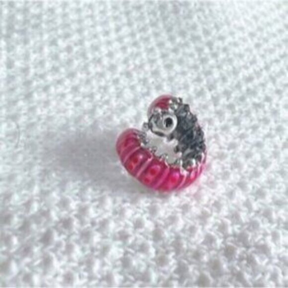 Cute Curled Caterpillar Charm, Charm Fits Pandora Bracelet - Picture 5 of 5